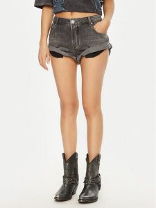 One Teaspoon Szorty jeansowe Bandits 26845 Szary Regular Fit. Szare szorty One Teaspoon, bez wzorów, z bawełny. Za 339,99 zł.