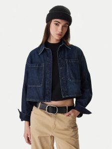 G-Star Raw Koszula jeansowa D26851-E090 Granatowy Boxy Fit. Niebieskie koszule G-Star Raw, xl, bez wzorów, z bawełny, bez kołnierzyka, bez ramiączek. Za 469,99 zł.