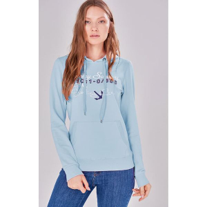 Bluza w kolorze jasnoniebieskim. Niebieskie bluzy marki Jimmy Sanders, z nadrukiem. W wyprzedaży za 129,95 zł.