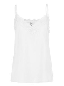 Fresh Made Top w kolorze białym rozmiar: S. Białe topy Fresh Made, s, bez wzorów, z koronki, klasyczne, bez kołnierzyka, bez ramiączek. Za 41,95 zł.