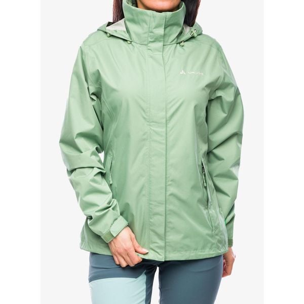 Kurtka przeciwdeszczowa damska Vaude Escape Light Jacket. Zielone kurtki Vaude, bez wzorów, bez kaptura. Za 360,99 zł.