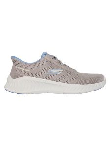 Skechers Sneakersy "Go Walk Now - Khloe" w kolorze szarobrązowym rozmiar: 39. Brązowe trampki Skechers, bez wzorów, z materiału, bez zapięcia. Za 260,99 zł.