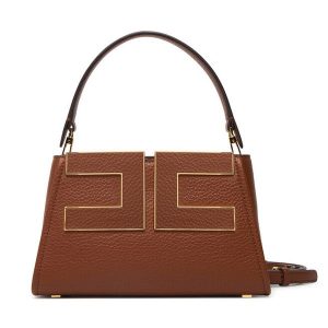 Torebka Elisabetta Franchi. Brązowe kuferki Elisabetta Franchi, bez wzorów, bez dodatków. Za 1 539,00 zł.