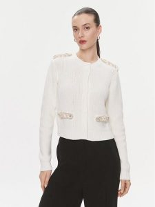 TWINSET Kardigan 241TP3111 Écru Regular Fit. Białe kardigany Twinset, z bawełny. Za 548,99 zł.