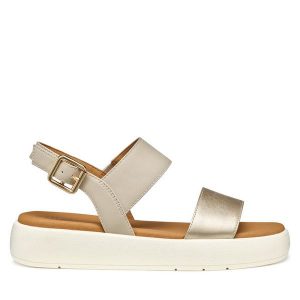 Sandały Geox. Żółte sandały Geox, bez wzorów, bez obcasa, na płaskiej podeszwie, bez zapięcia. Za 269,99 zł.