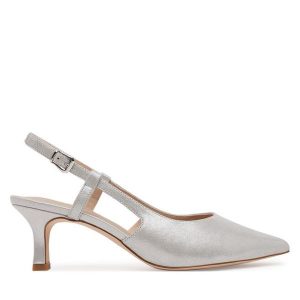 Czółenka Caprice. Szare czółenka Caprice, bez wzorów, bez obcasa, bez zapięcia. Za 219,99 zł.