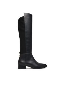 MICHAEL Michael Kors Muszkieterki Lex 40F5LXMB5L Czarny. Czarne kozaki MICHAEL Michael Kors, bez wzorów, ze skóry, bez obcasa, na płaskiej podeszwie, bez zapięcia. Za 699,99 zł.