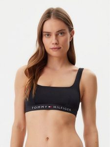 Tommy Hilfiger Góra od bikini UW0UW04108 Czarny. Czarne bikini TOMMY HILFIGER, bez wzorów, z syntetyku. Za 119,99 zł.