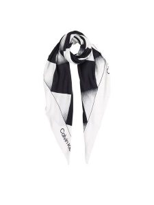 Calvin Klein Chusta K60K613232 Czarny. Czarne apaszki i chusty Calvin Klein, bez wzorów, z materiału. Za 159,99 zł.