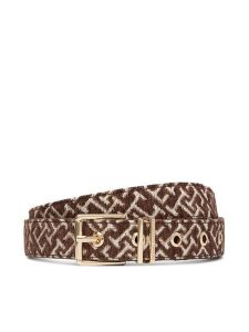 Tommy Hilfiger Pasek Th Square 2.5 Jacquard AW0AW19141 Brązowy. Brązowe paski TOMMY HILFIGER, bez wzorów, z materiału. Za 249,99 zł.