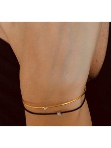 Les Petites Précieuses Bransoletka z diamentami rozmiar: onesize. Czarne bransoletki Les Petites Précieuses, z diamentem, srebrne. Za 100,95 zł.