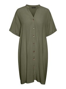 Pieces Sukienka w kolorze khaki rozmiar: XS. Brązowe sukienki Pieces, na co dzień, xs, bez wzorów, bez kołnierzyka, bez ramiączek, mini, proste. Za 65,85 zł.