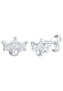 Elli Damskie kolczyki z motywem korony z cyrkoniami ze srebra próby 925 Sterling Silver Kolczyki 1 ct. Szare kolczyki Elli, z cyrkonią, srebrne. Za 153,99 zł.