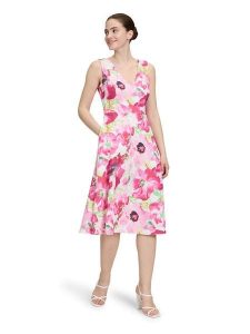 Vera Mont Sukienka w kolorze kremowo-jasnoróżowym rozmiar: 38. Brązowe sukienki Vera Mont, bez wzorów, bez kołnierzyka, bez ramiączek, midi. Za 260,99 zł.