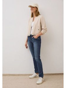 Cecil Dżinsy - Slim fit - w kolorze granatowym rozmiar: W31/L30. Niebieskie jeansy Cecil, z aplikacjami, ze skóry. Za 184,46 zł.