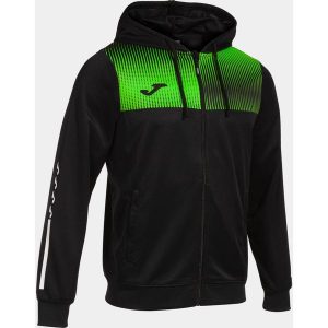Bluza z zamkiem Joma Eco Supernova 2XL - Czarna/Zieleń Fluorescencyjna. Czarne kurtki JOMA, m, bez wzorów, z dresówki, z kapturem. Za 251,55 zł.