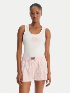 Juicy Couture Piżama Dog Crest JCYPJ126860 Różowy Slim Fit. Czerwone piżamy Juicy Couture, bez wzorów, z bawełny, bez ramiączek. Za 239,99 zł.