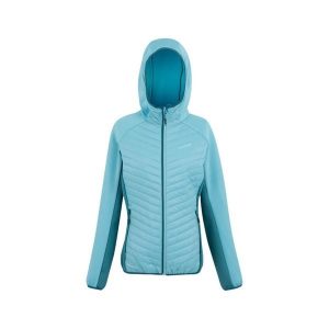 Damska kurtka hybrydowa Regatta Andreson. Niebieskie kurtki Regatta, bez wzorów, z puchu, bez kaptura. Za 199,99 zł.