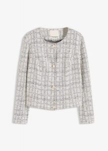 Kardigan z bawełnianej tkaniny boucle. Czarne kardigany bonprix, z bawełny. Za 149,99 zł.