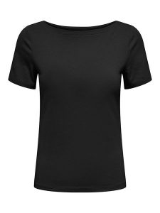 ONLY Koszulka "Live" w kolorze czarnym rozmiar: XL. Czarne bluzki ONLY, xl, bez wzorów, bez kołnierzyka, bez ramiączek. Za 52,67 zł.