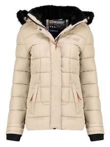Geographical Norway Kurtka pikowana w kolorze beżowym rozmiar: XL. Brązowe kurtki Geographical Norway, xl, bez wzorów, bez kaptura. Za 320,63 zł.