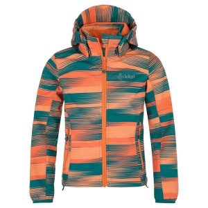 Giacca softshell da ragazza Kilpi RAVIA-J. Brązowe kurtki Kilpi, bez wzorów, z softshellu, bez kaptura. Za 189,67 zł.
