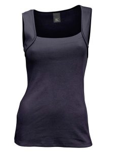 Heine Top w kolorze granatowym rozmiar: 40. Niebieskie topy Heine, bez wzorów, z bawełny, bez kołnierzyka, bez ramiączek. Za 52,92 zł.