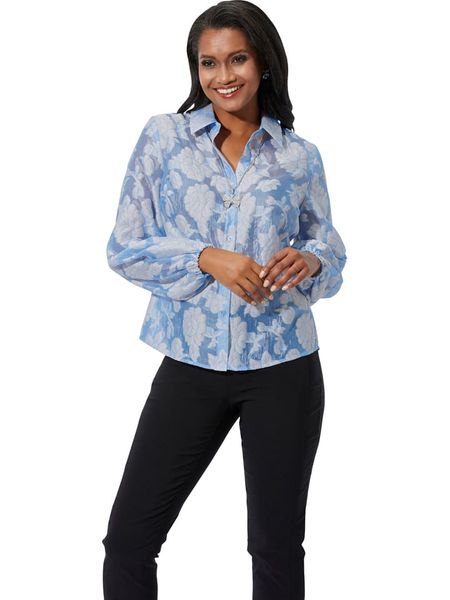 WITT WEIDEN Bluzka w kolorze błękitno-kremowym rozmiar: 48. Niebieskie bluzki WITT WEIDEN, bez wzorów, bez kołnierzyka, bez ramiączek. Za 70,24 zł.