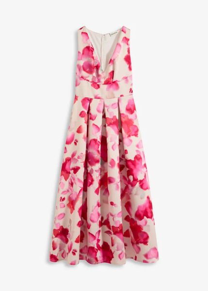 Sukienka maxi z połyskującej satyny. Białe sukienki bonprix, bez wzorów, z satyny, bez kołnierzyka, bez ramiączek, maxi. Za 119,99 zł.