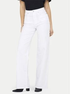 ONLY Jeansy Madison 15310632 Biały Wide Leg. Białe jeansy ONLY, bez wzorów, z bawełny. Za 119,99 zł.