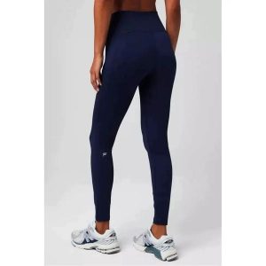 FABLETICS Damskie Legginsy Sportowe Wysoki Stan Oasis PureLuxe. Niebieskie legginsy FABLETICS, bez wzorów, z elastanu, z podwyższonym stanem, długie. Za 299,99 zł.