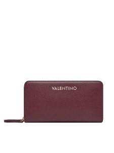 Valentino Portfel Zero Pre VPS7B3155 Bordowy. Czerwone portfele Valentino, bez wzorów, ze skóry. Za 229,99 zł.