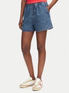 Tommy Jeans Szorty jeansowe DW0DW22270 Niebieski Loose Fit. Niebieskie szorty Tommy Jeans, bez wzorów, z bawełny. Za 329,99 zł.