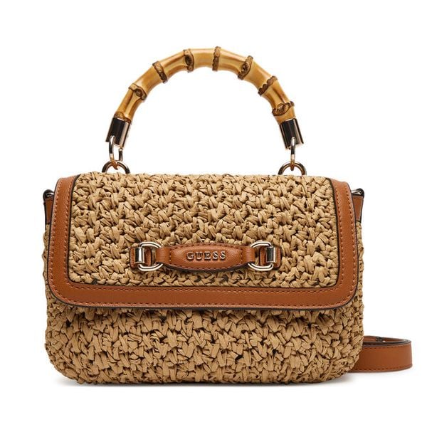 Torebka Guess. Brązowe torebki klasyczne Guess, z aplikacjami, bez dodatków. Za 339,99 zł.