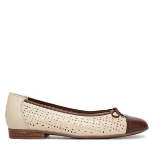 Baleriny Ara. Białe balerinki Ara, bez wzorów, bez obcasa, bez zapięcia. Za 449,99 zł.