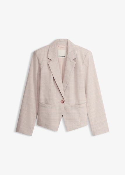Żakiet w kratę Glencheck. Czarne marynarki i żakiety bonprix, bez wzorów, eleganckie. Za 159,99 zł.