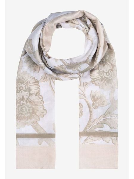 More & More Szal w kolorze beżowo-białym - 180 x 70 cm rozmiar: onesize. Białe szaliki More & More, bez wzorów, z materiału. Za 43,95 zł.