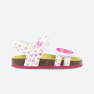 Sandały AGATHA RUIZ DE LA PRADA 242937A Biały. Białe sandały Agatha Ruiz de la Prada, bez wzorów, z syntetyku, bez obcasa, bez zapięcia. Za 186,98 zł.