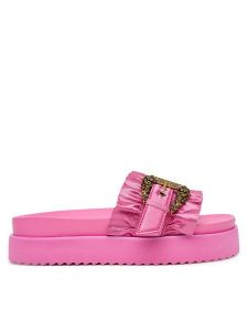 Versace Jeans Couture Klapki 80VA3SM5 ZS185 499 Różowy. Czerwone klapki Versace Jeans Couture, bez wzorów, z jeansu, bez obcasa. Za 479,99 zł.