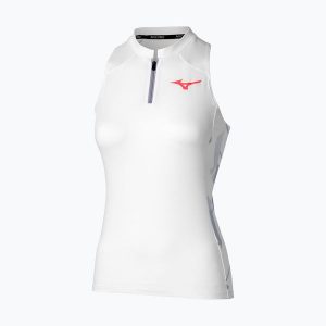 Koszulka damska Mizuno Daybreakers Printed Tank W white/icelandic blue. Białe bluzki Mizuno, bez wzorów, sportowe, bez kołnierzyka, bez ramiączek. Za 179,99 zł.
