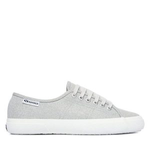 Tenisówki Superga. Szare trampki Superga, bez wzorów, z jersey, bez zapięcia. Za 319,99 zł.