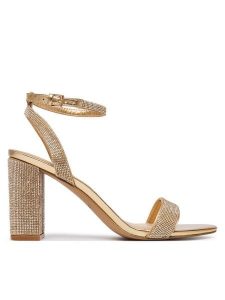 Aldo Sandały Rhiannon 13773243 Złoty. Żółte sandały ALDO, bez wzorów, ze skóry, bez obcasa, na słupku, bez zapięcia. Za 379,99 zł.