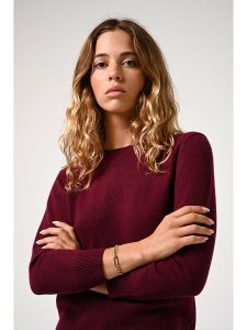 AUTHENTIC CASHMERE Kaszmirowy sweter "Estaris" w kolorze bordowym rozmiar: M. Czerwone swetry oversize AUTHENTIC CASHMERE, m, bez wzorów, z kaszmiru, bez ramiączek. Za 245,96 zł.
