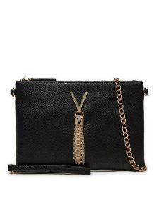 Valentino Torebka Divina VBS1R419G Czarny. Czarne torebki klasyczne Valentino, bez wzorów, ze skóry, bez dodatków. Za 199,99 zł.