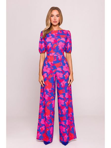 Made of emotion Kombinezon w kolorze granatowo-różowym rozmiar: L. Niebieskie kombinezony Made Of Emotion, l, bez wzorów, bez kołnierzyka, bez ramiączek. Za 266,03 zł.