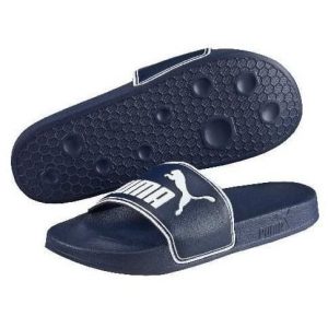 Puma Klapki Leadcat 36026302. Czerwone klapki Puma, bez wzorów, ze skóry, bez obcasa. Za 74,99 zł.