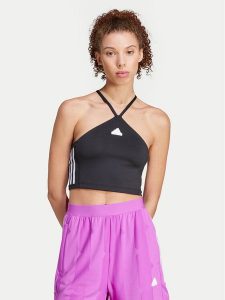 Adidas Top Tiro Cut 3-Stripes Summer IX3503 Czarny Slim Fit. Czarne topy ADIDAS, m, bez wzorów, z syntetyku, bez kołnierzyka, bez ramiączek. Za 99,99 zł.