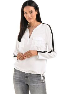 Heine Bluzka w kolorze białym rozmiar: 36. Białe bluzki Heine, bez wzorów, bez kołnierzyka, bez ramiączek. Za 76,45 zł.