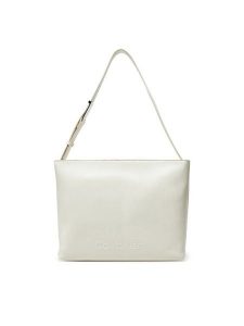 Calvin Klein Torebka Embossed Logo Medium Shopper K60K613172 Écru. Shopper bag Calvin Klein, bez wzorów, ze skóry, bez dodatków. Za 419,99 zł.