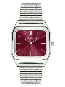 Liebeskind Zegarek kwarcowy w kolorze srebrno-bordowym rozmiar: onesize. Szare, analogowe zegarki Liebeskind. Za 403,15 zł.